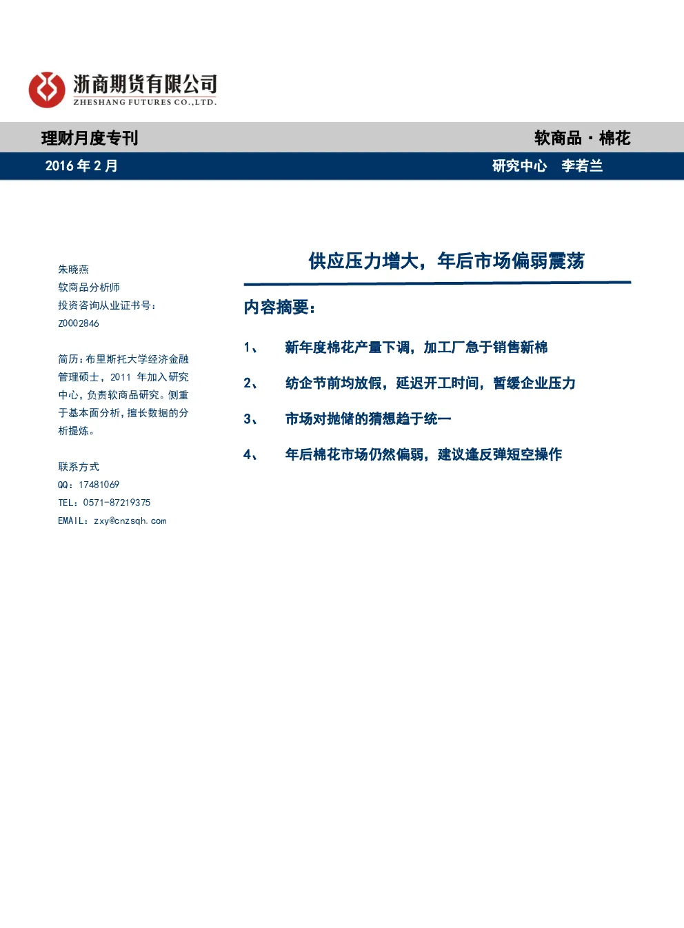 报告封面
