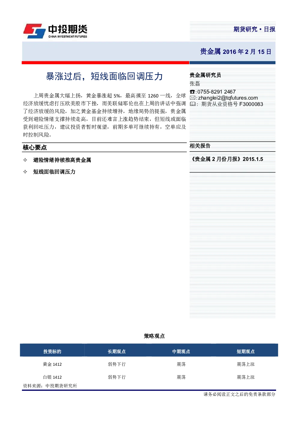 报告封面