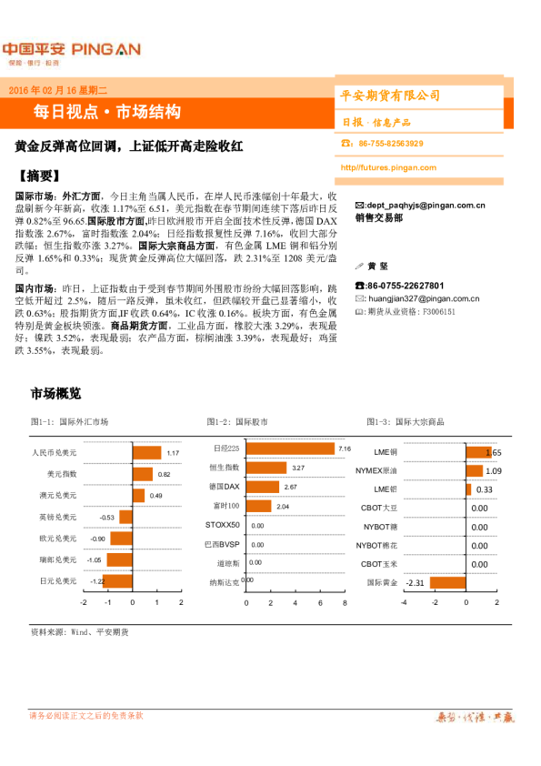 每日视点·市场结构：黄金反弹高位回调，上证低开高走险收红