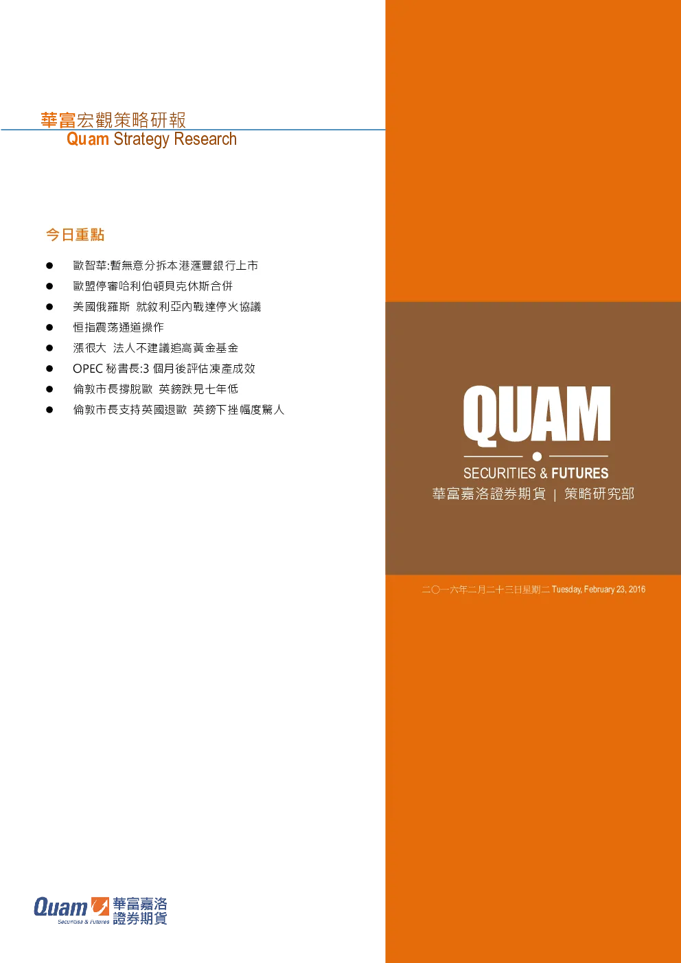 报告封面