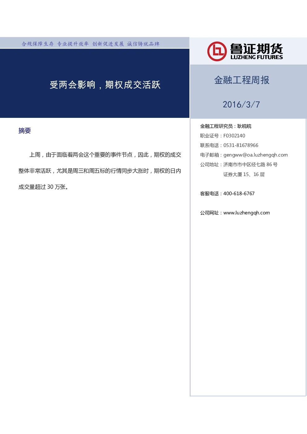 报告封面