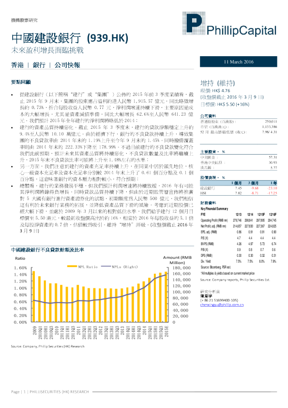 未来盈利增长面临挑战