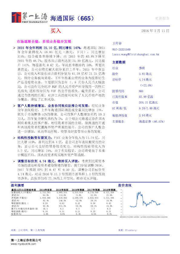 市场逐渐企稳，多项业务稳步发展