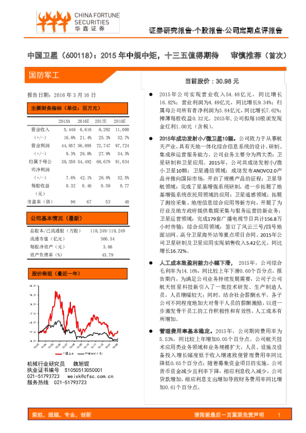 2015年中规中矩，十三五值得期待