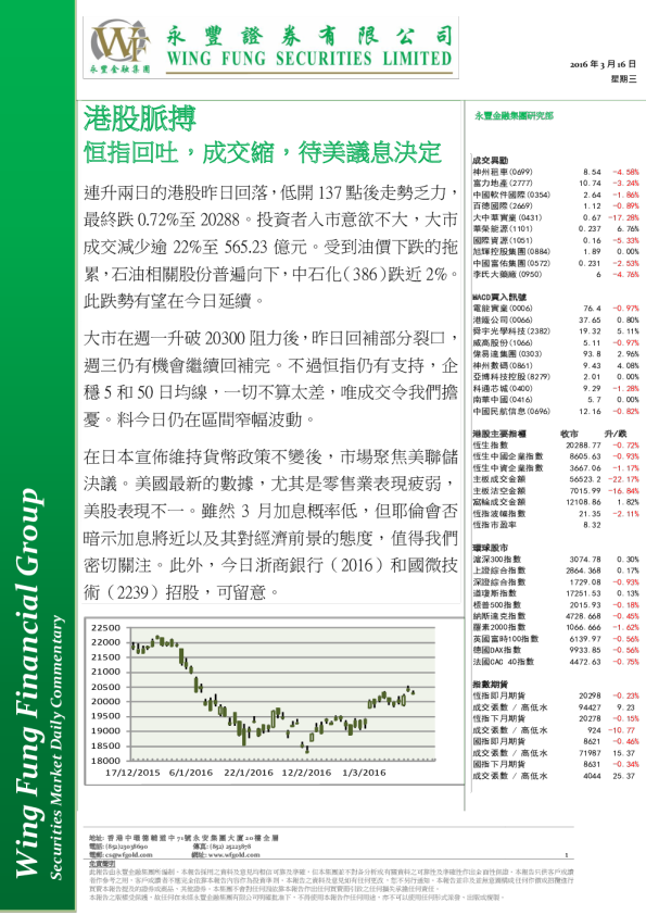港股脉搏