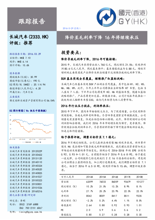 降价至毛利率下降 16年将继续承压