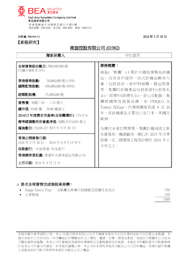 新股研究：南旋控股有限公司