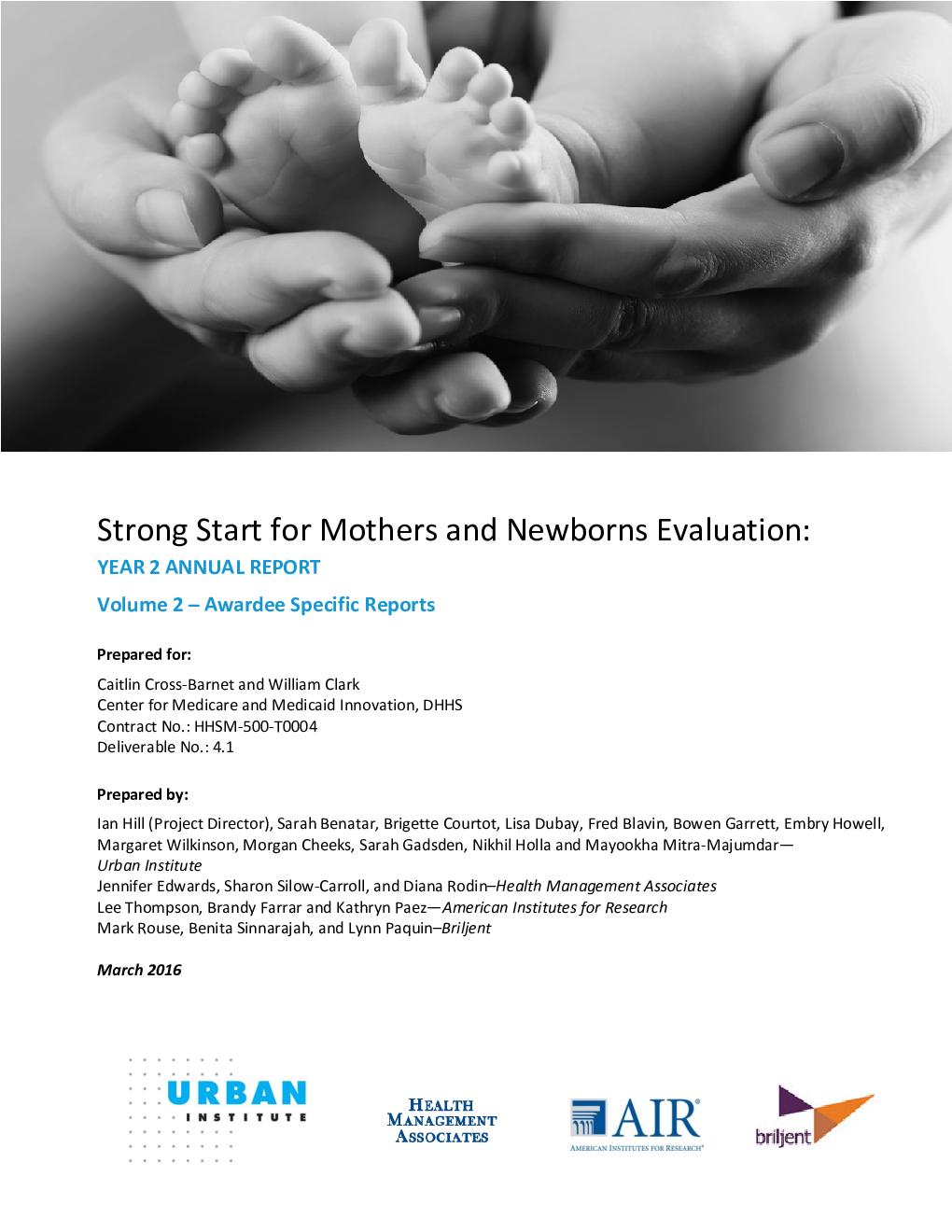 Strong start for mothers and newborns evaluation annual report year 2