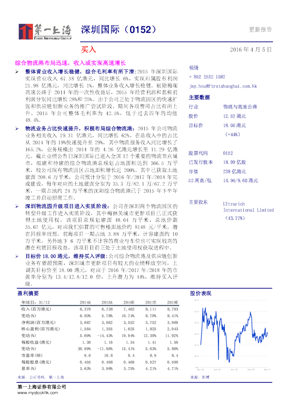 综合物流港布局迅速，收入或实现高速增长