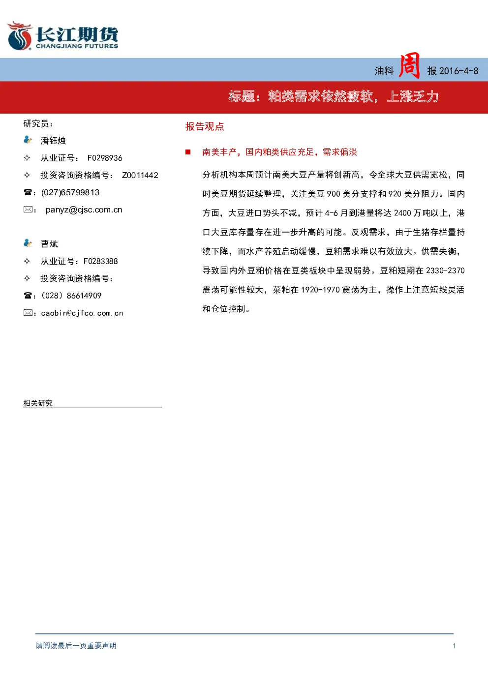 报告封面
