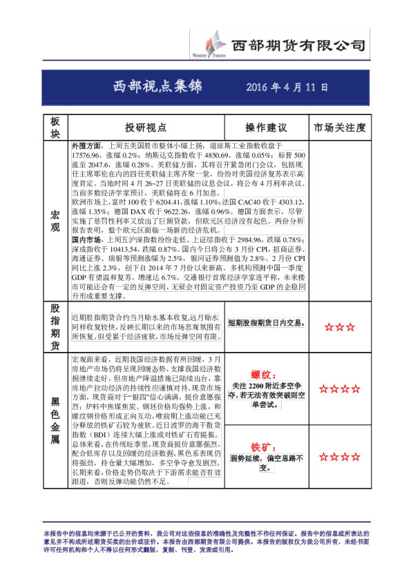 西部视点集锦