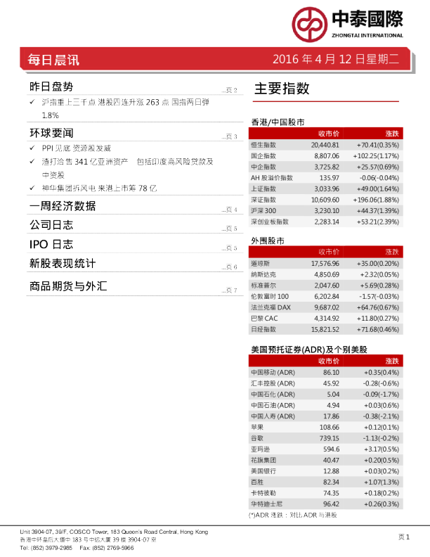 每日晨讯