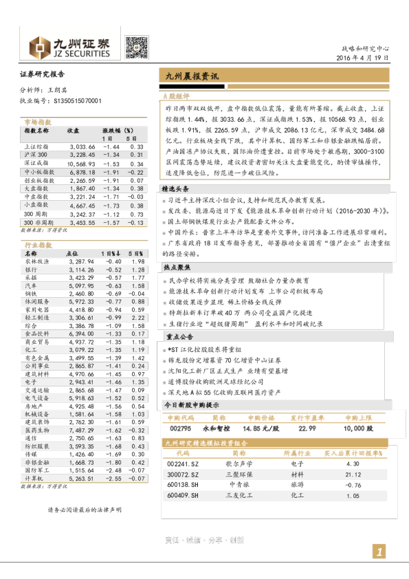晨报资讯