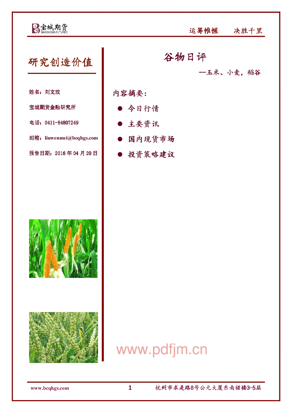 报告封面