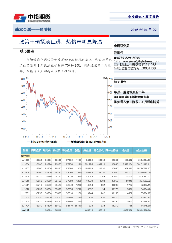 铜周报：政策干预扬汤止沸，热情未明显降温