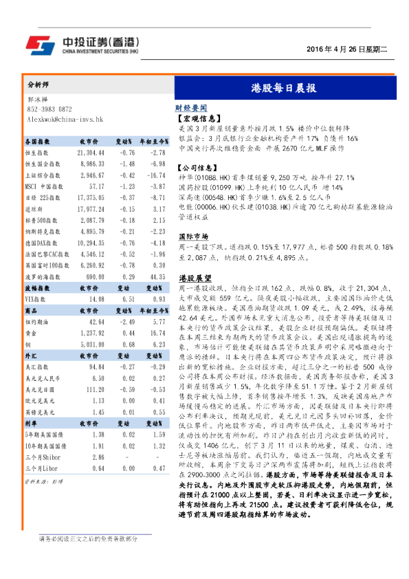 每日晨报