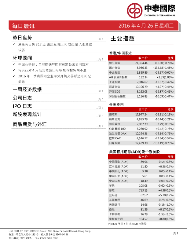 每日晨讯