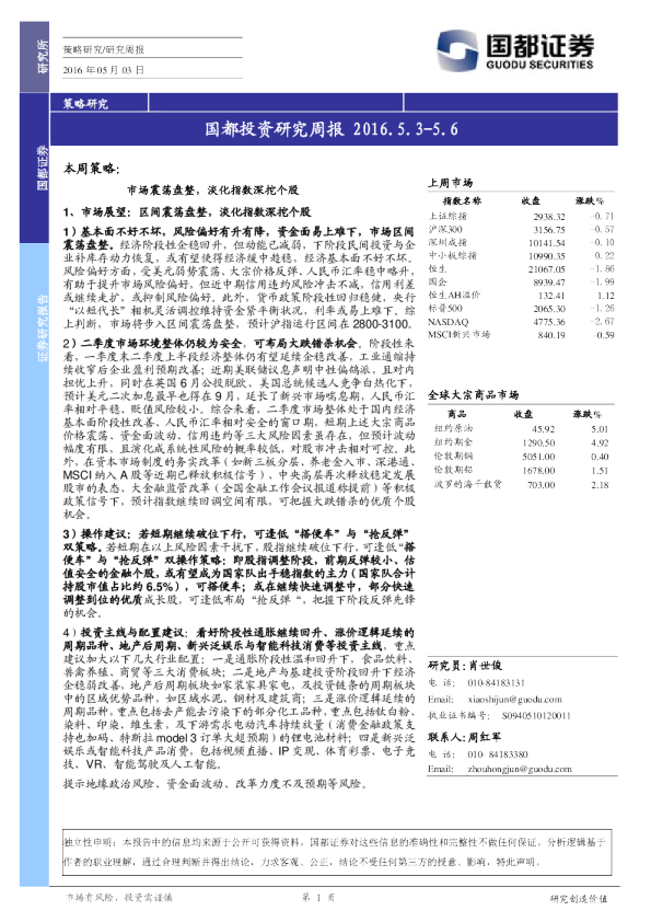 国都投资研究周报