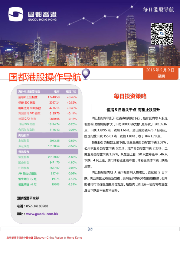 国都证券(香港)每日港股导航