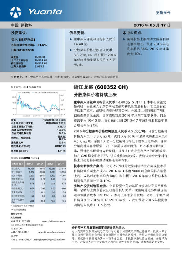 分散染料价格持续上涨