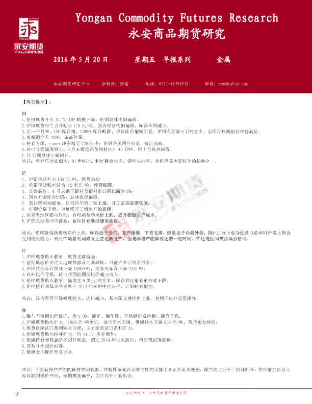 金属早报系列