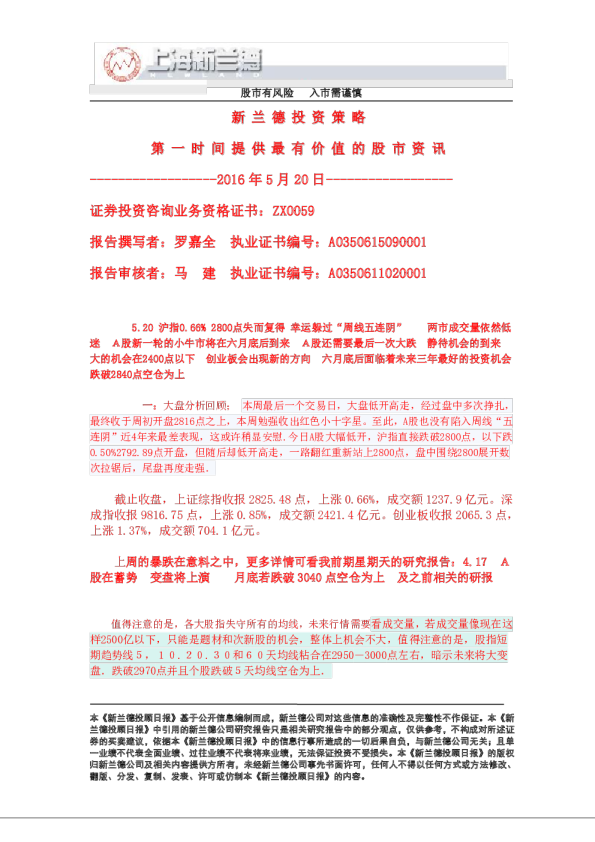 新兰德投资策略