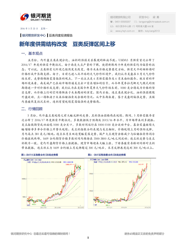 豆类月度投资报告：新年度供需结构改变 豆类反弹区间上移