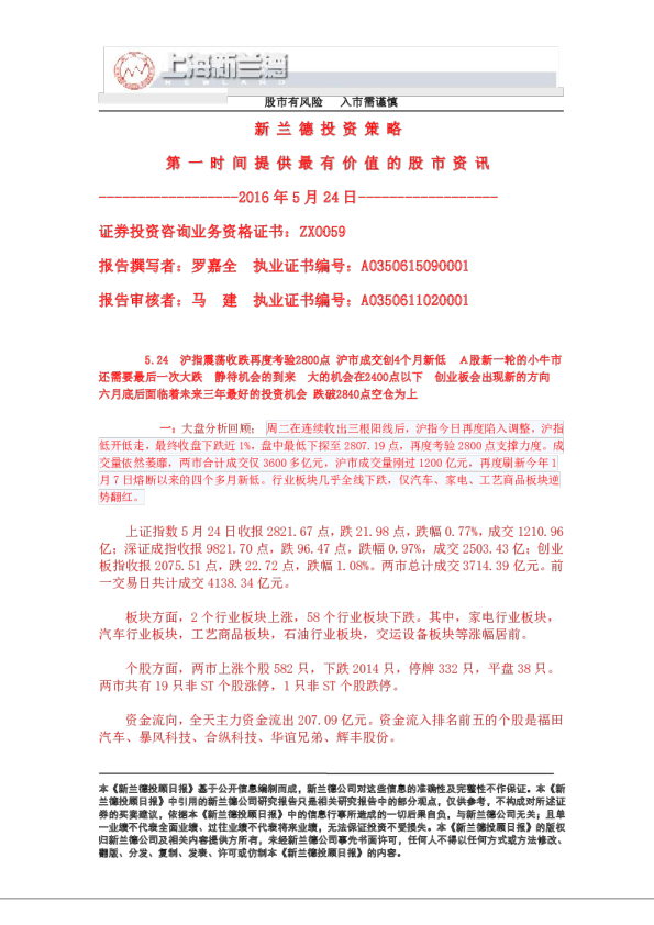 新兰德投资策略