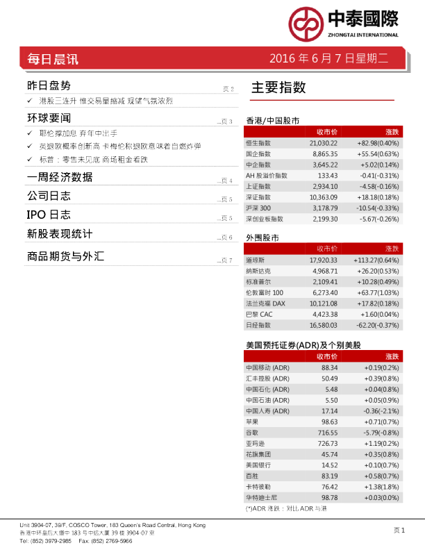每日晨讯