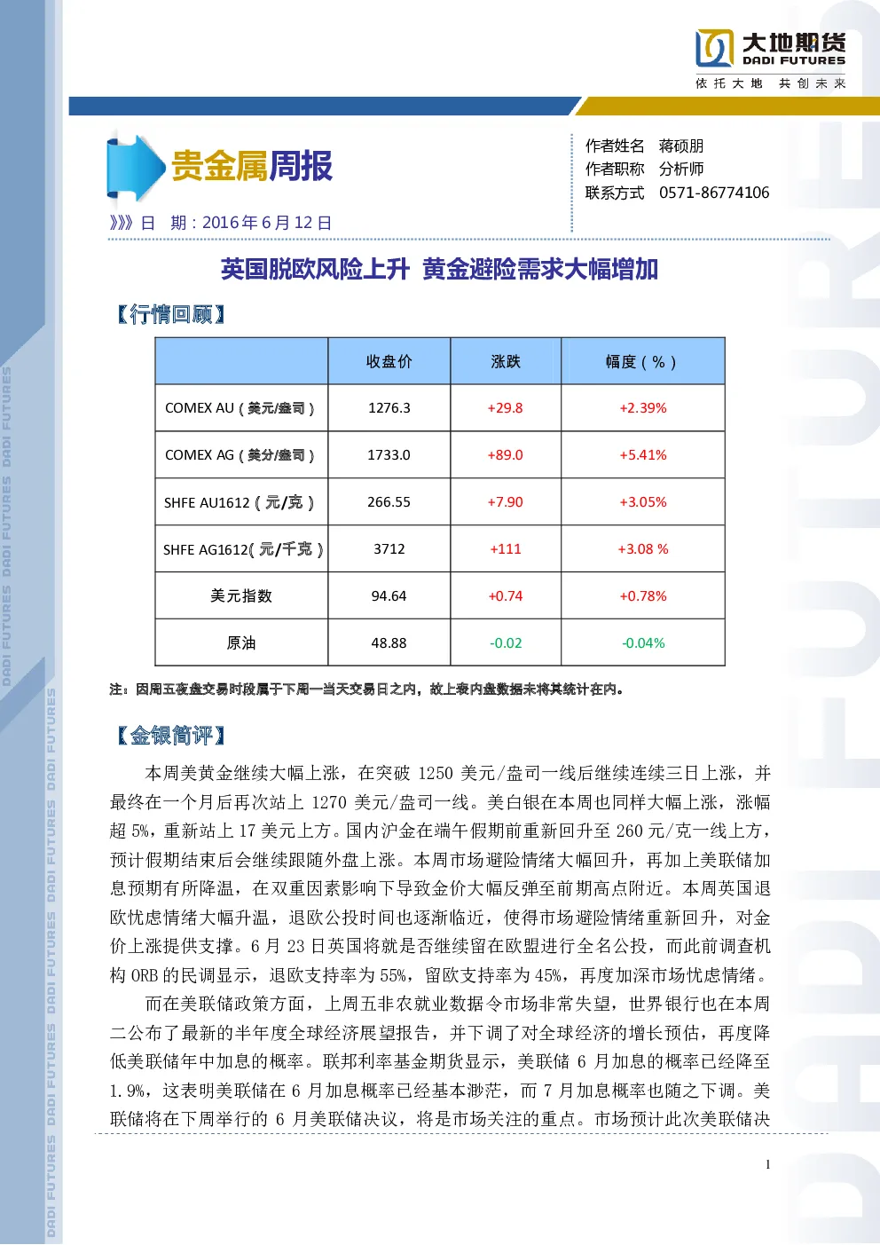 报告封面