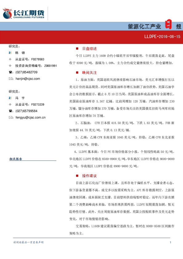 能源化工产业日报（LLDPE）