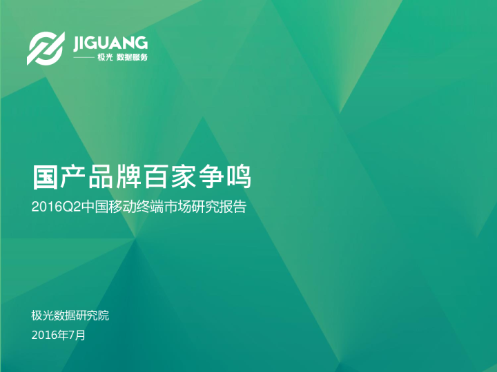 2016Q2国产品牌百家争鸣