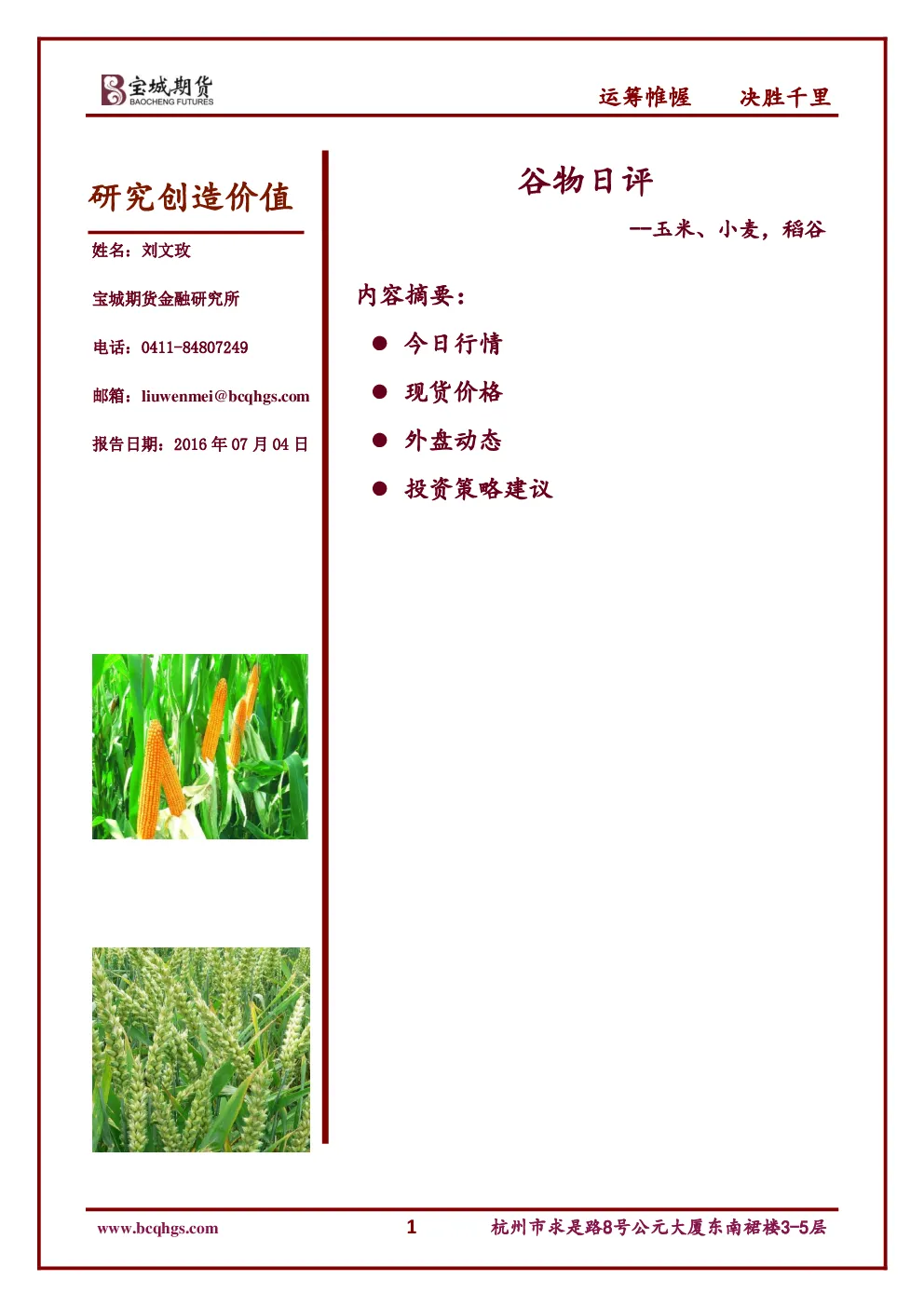 报告封面