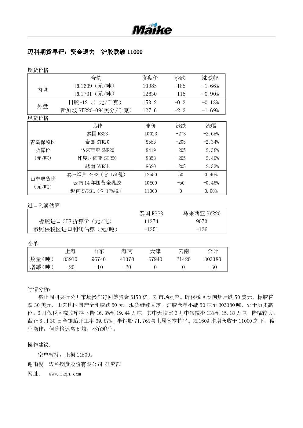 报告封面
