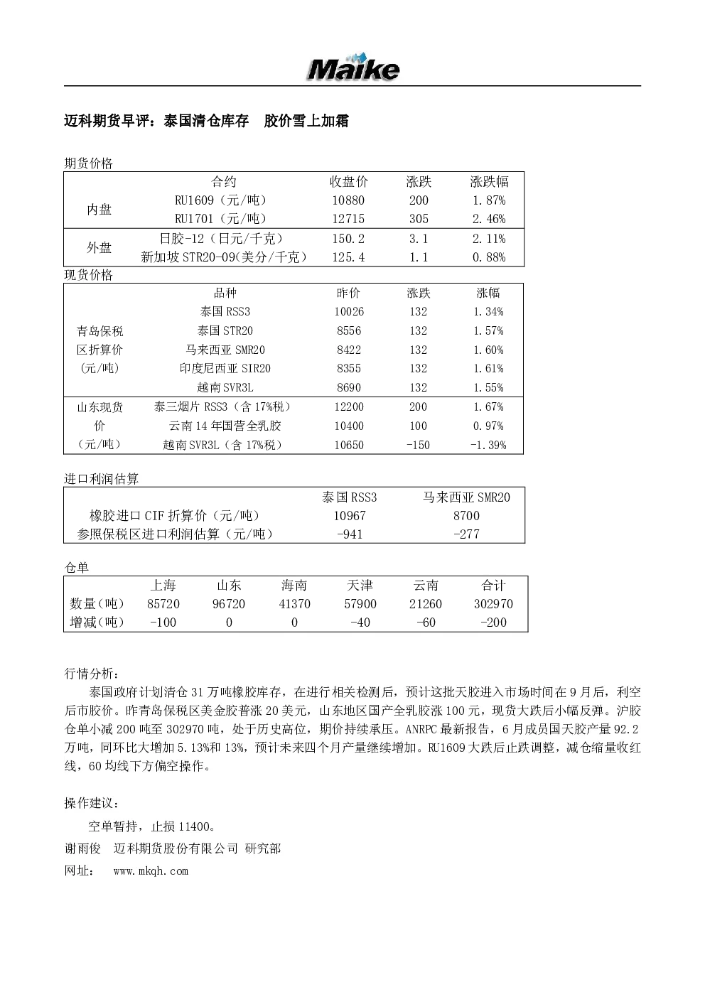 报告封面