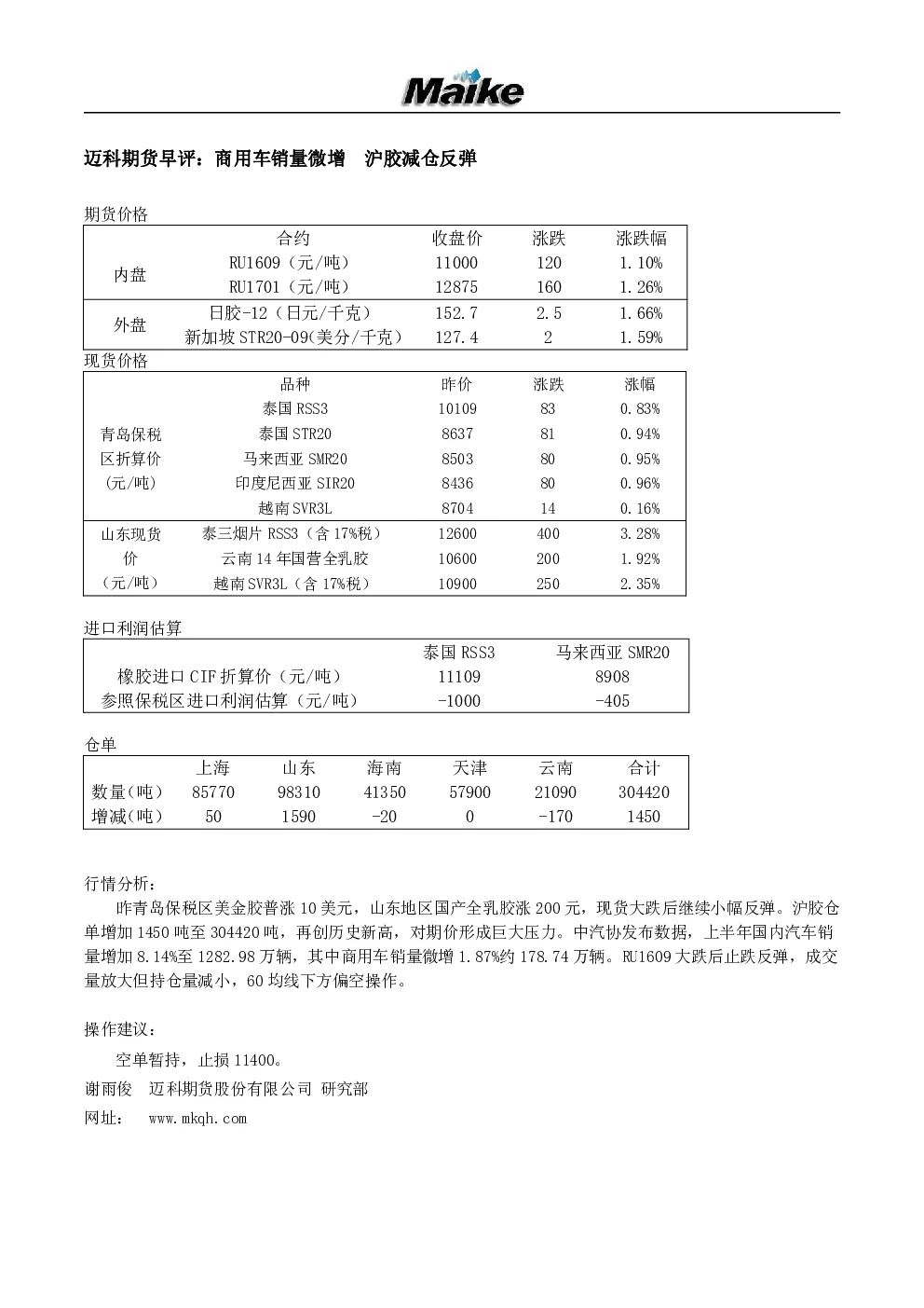 报告封面