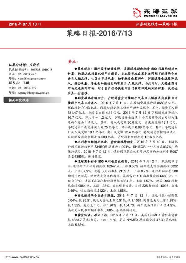 策略日报