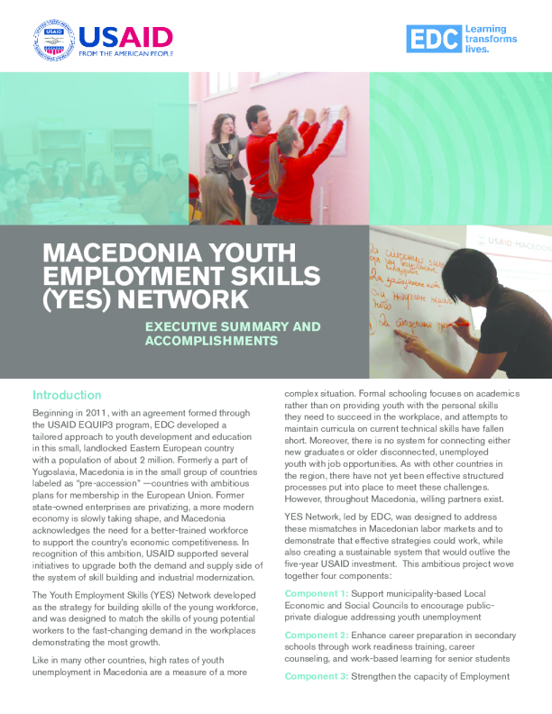 USAID Macedonia Youth Employment Network