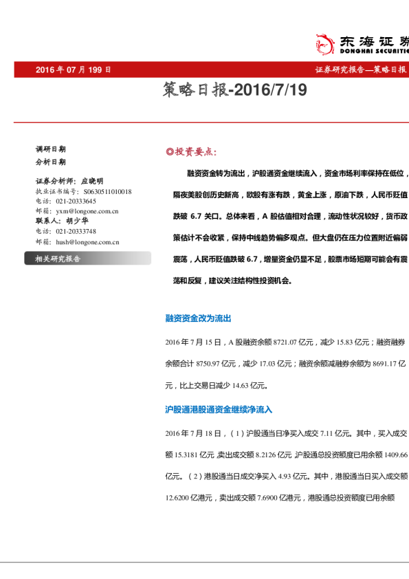 策略日报