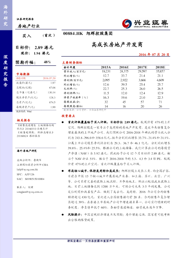 高成长房地产开发商