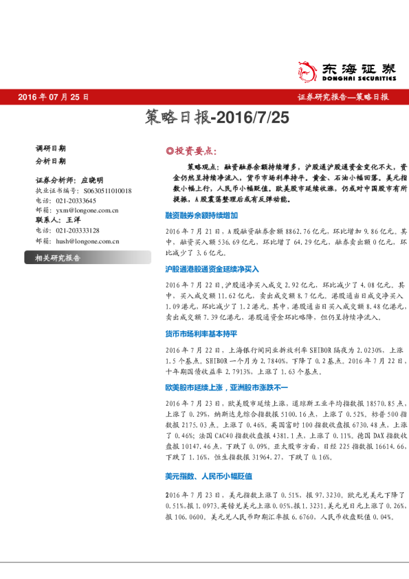 策略日报
