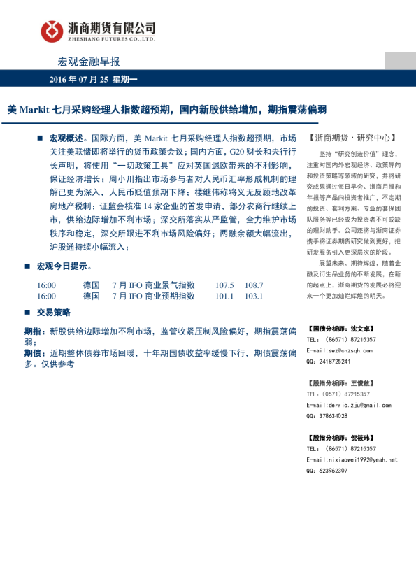 宏观金融早报