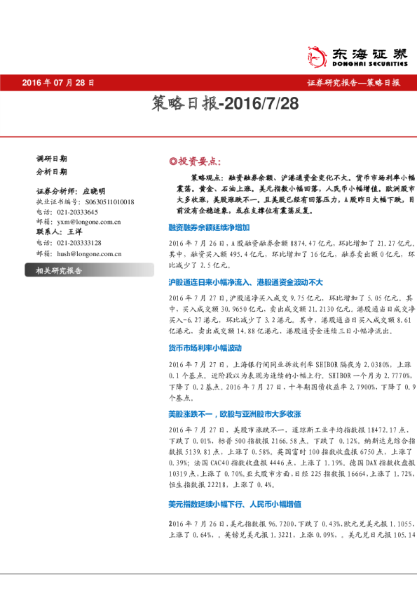策略日报
