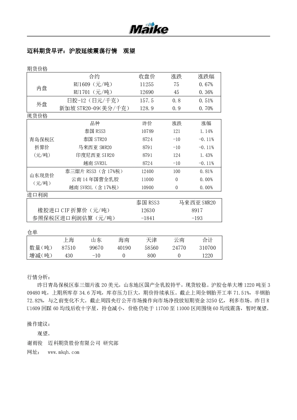 报告封面