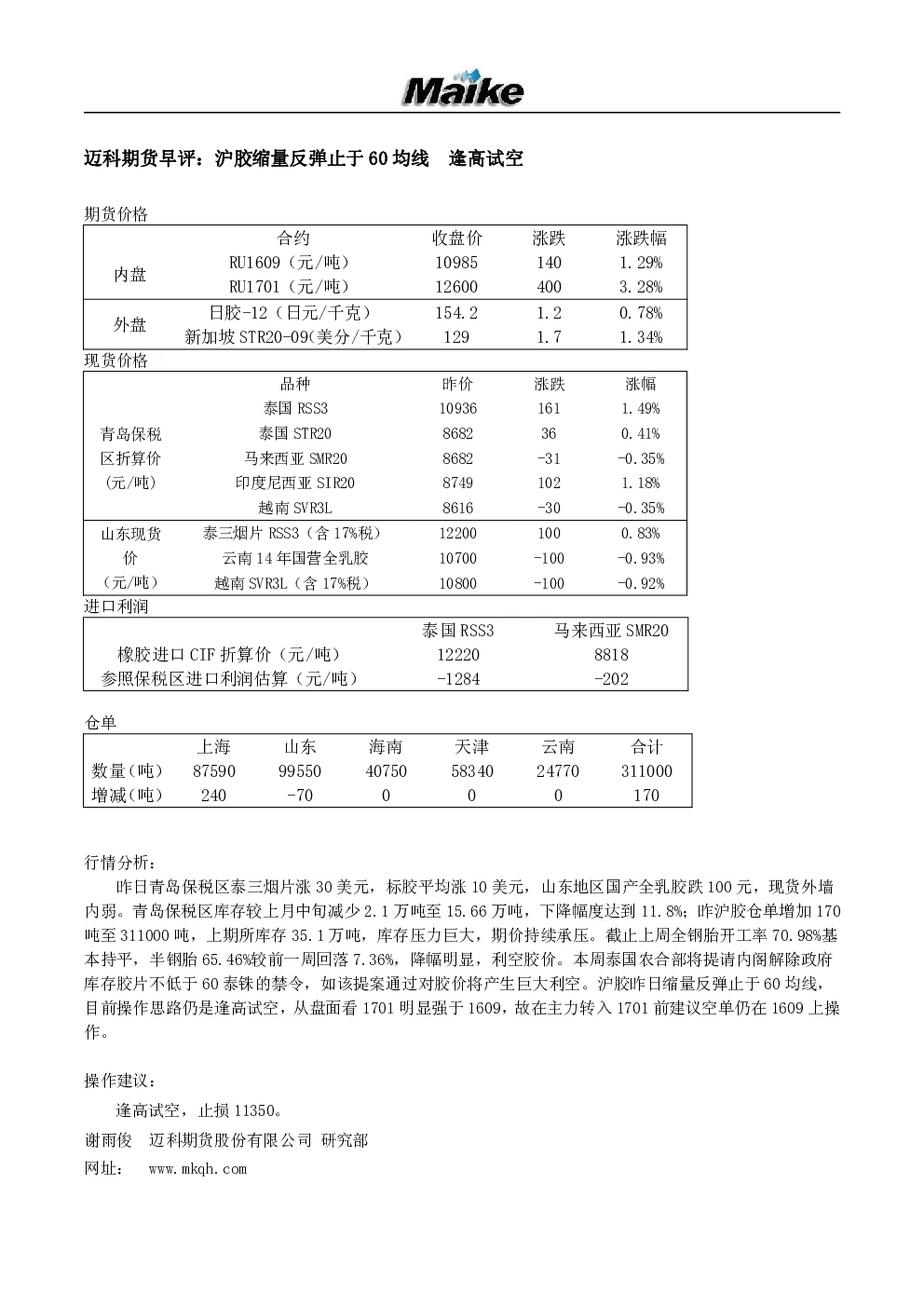 报告封面
