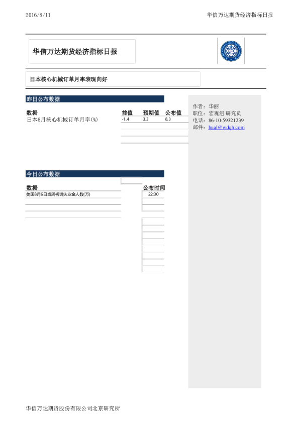 经济指标日报：日本核心机械订单月率表现向好