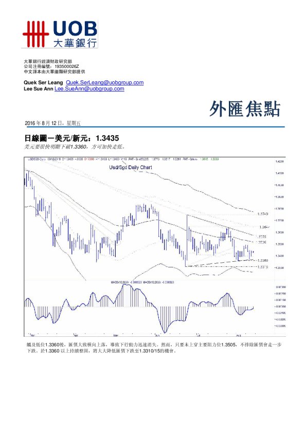 大华银行外汇焦点