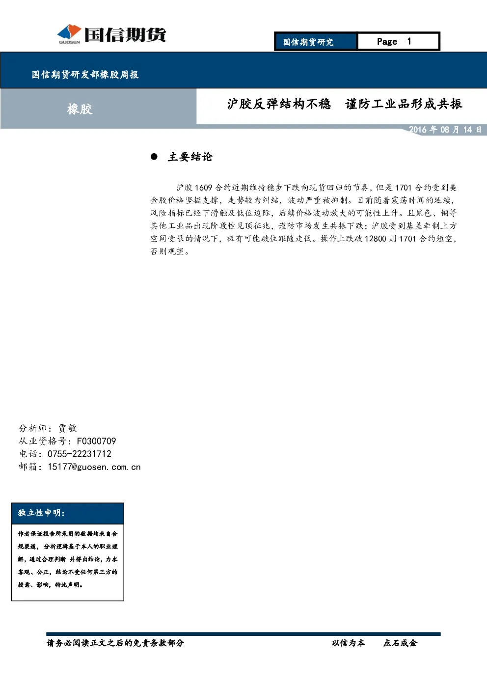 报告封面