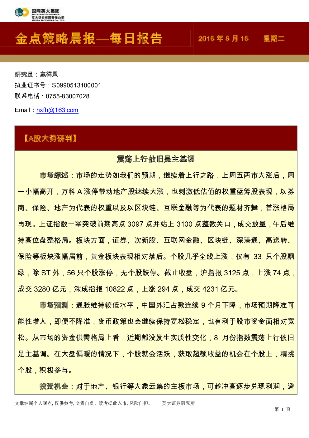 报告封面