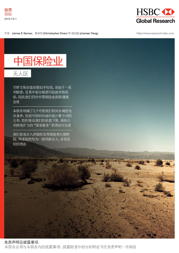 中国保险业：无人区